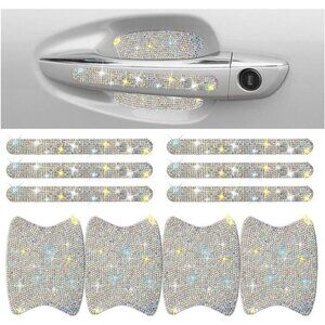 Car Door Handle Protector Bling Sticker Anti-Scratch, Universal Multi-Color